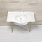 Fauceture 37" Ceramic Console Sink with Stainless Steel Legs, White/Brushed Brass VPB28140W8BB - alternate 5